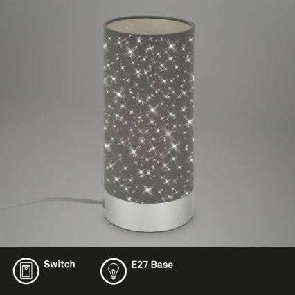 Briloner 7028-014 - Pöytävalaisin STARRY SKY 1xE14/25W/230V harmaa
