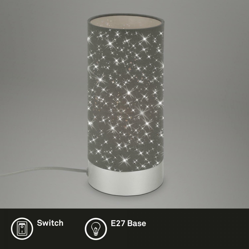 Briloner 7028-014 - Pöytävalaisin STARRY SKY 1xE14/25W/230V harmaa