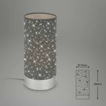 Briloner 7028-014 - Pöytävalaisin STARRY SKY 1xE14/25W/230V harmaa