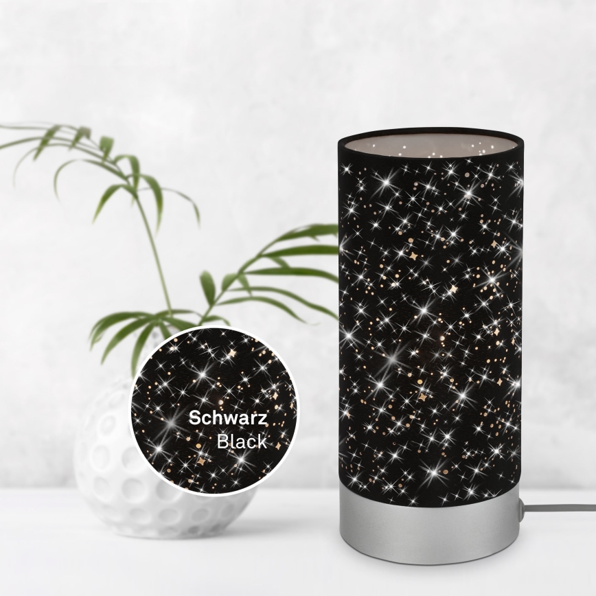 Briloner 7028-015 - Pöytävalaisin STARRY SKY 1xE14/25W/230V musta