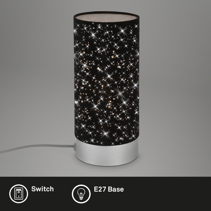 Briloner 7028-015 - Pöytävalaisin STARRY SKY 1xE14/25W/230V musta