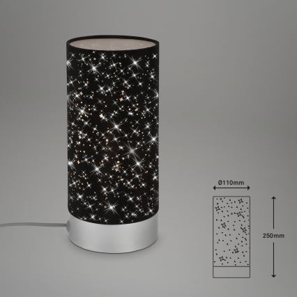 Briloner 7028-015 - Pöytävalaisin STARRY SKY 1xE14/25W/230V musta