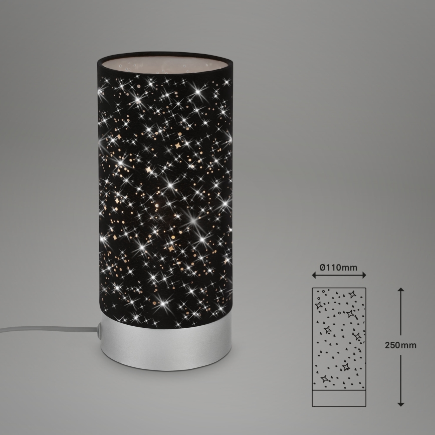 Briloner 7028-015 - Pöytävalaisin STARRY SKY 1xE14/25W/230V musta