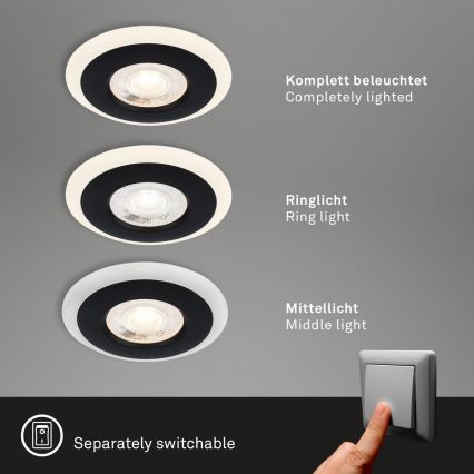 Briloner 7039-035 - SETTI 3x LED Kylpyhuoneen upotettava valo LED/5W/230V IP44