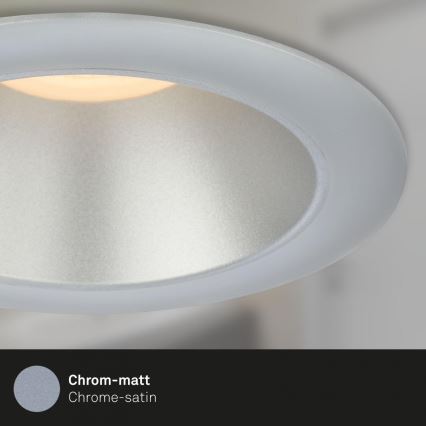 Briloner 7041-034 - SETTI 3x LED Kylpyhuoneen upotettava valo LED/4,9W/230V IP44 hopea
