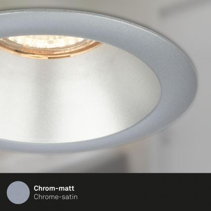Briloner 7042-034 - SETTI 3x Kylpyhuoneen upotettu valo 1xGU10/9W/230V IP23 hopea