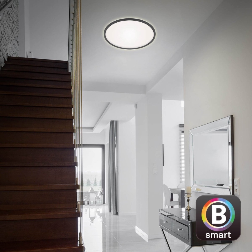 Briloner 7059-015 - Himmennettävä LED-kattovalaisin SLIM LED/22W/230V 2700-6500K Wi-Fi Tuya + kauko-ohjaus
