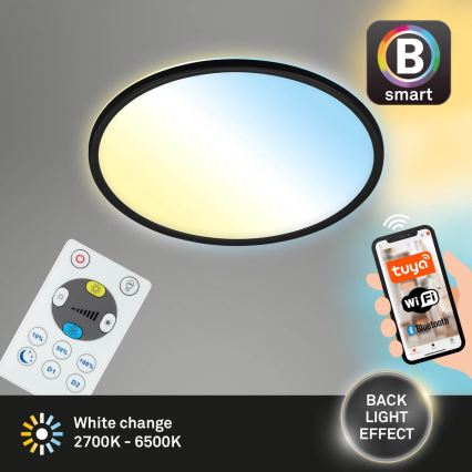 Briloner 7059-015 - Himmennettävä LED-kattovalaisin SLIM LED/22W/230V 2700-6500K Wi-Fi Tuya + kauko-ohjaus