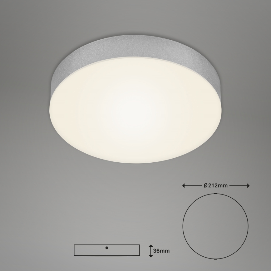 Briloner 7065-014 - LED-kattovalaisin FLAME LED/16W/230V hopea