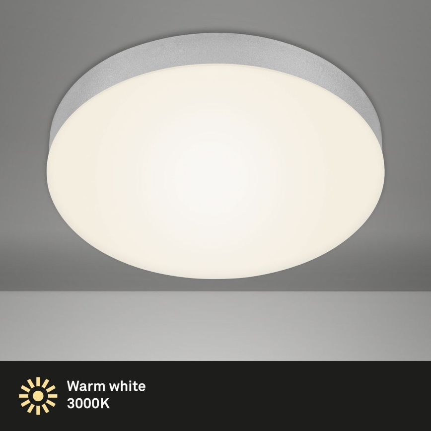 Briloner 7066-014 - LED-kattovalaisin FLAME LED/21W/230V 3000K hopea halkaisija 28,7 cm