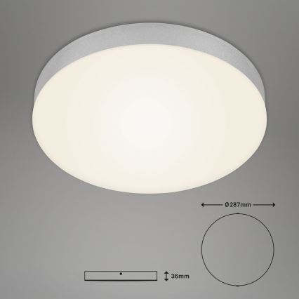 Briloner 7066-014 - LED-kattovalaisin FLAME LED/21W/230V 3000K hopea halkaisija 28,7 cm