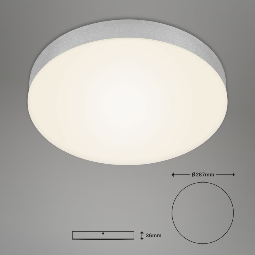 Briloner 7066-014 - LED-kattovalaisin FLAME LED/21W/230V 3000K hopea halkaisija 28,7 cm