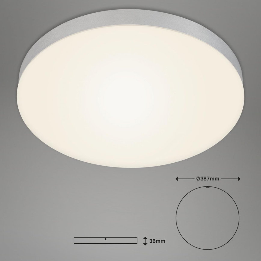 Briloner 7068-014 - LED-kattovalaisin FLAME LED/24,5W/230V 3000K halkaisija 38 cm hopea