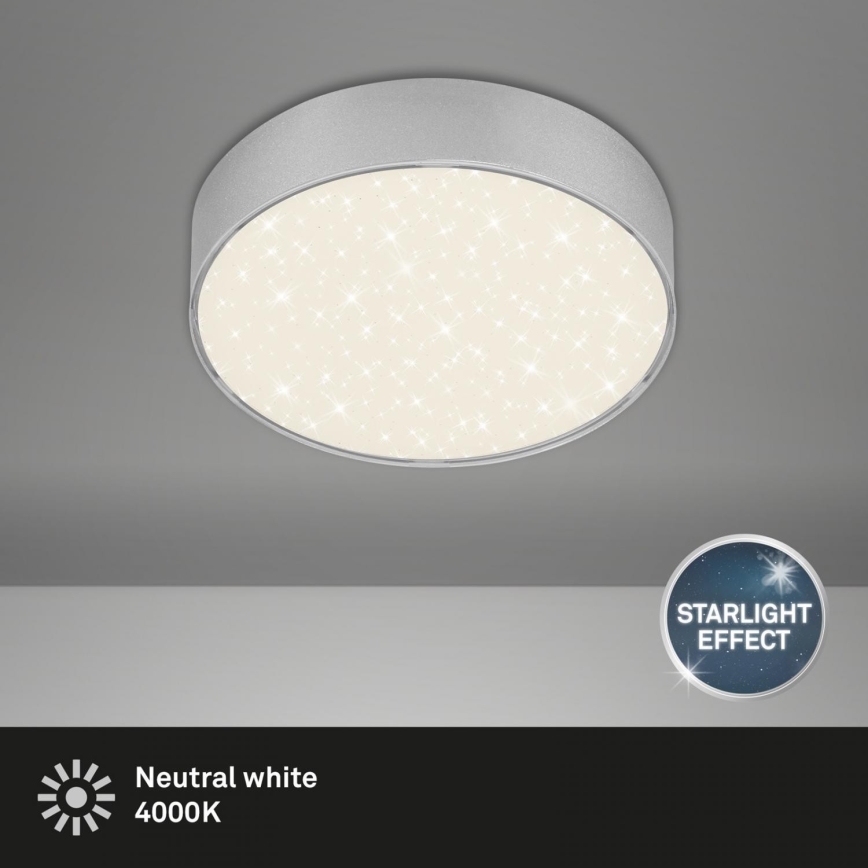 Briloner 7072-414 - LED-kattovalaisin STAR SKY LED/11W/230V 4000K halkaisija 15 cm hopea