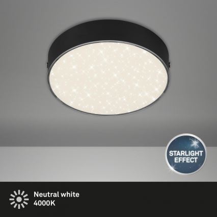 Briloner 7072-415 - LED-kattovalaisin STAR SKY LED/11W/230V 4000K halkaisija 15 cm musta