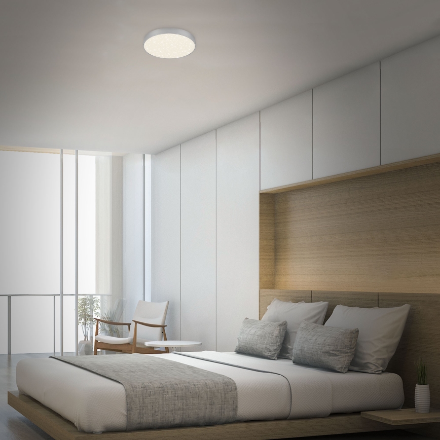 Briloner 7073-414 - LED-kattovalaisin STAR SKY LED/16W/230V 4000K halkaisija 21 cm hopea
