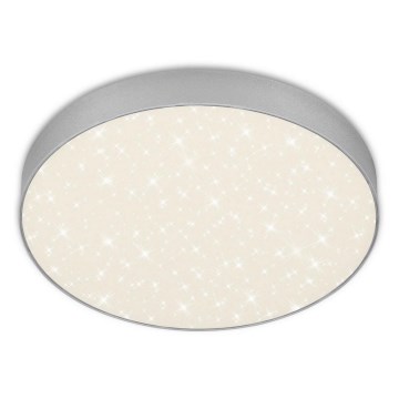 Briloner 7074-414 - LED-kattovalaisin STAR SKY LED/21W/230V 4000K halkaisija 28 cm hopea