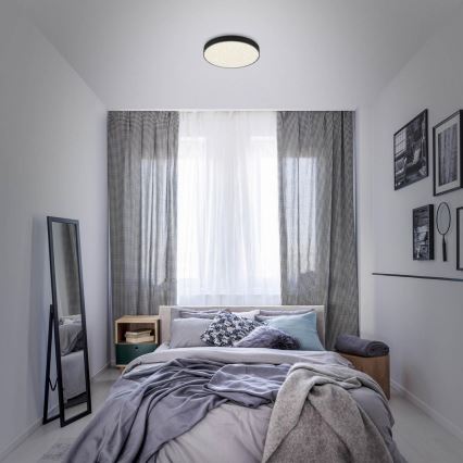 Briloner 7074-415 - LED-kattovalaisin STAR SKY LED/21W/230V 4000K halkaisija 28 cm musta