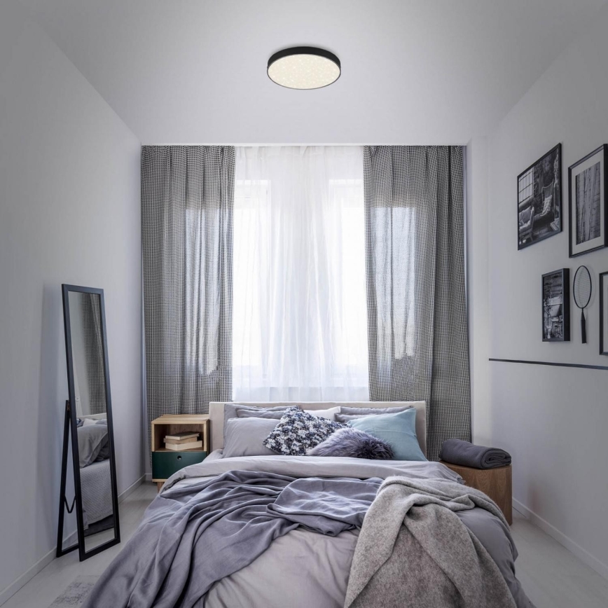 Briloner 7074-415 - LED-kattovalaisin STAR SKY LED/21W/230V 4000K halkaisija 28 cm musta