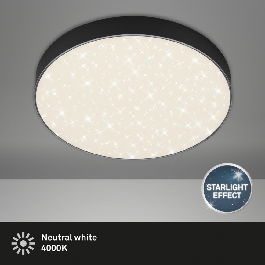 Briloner 7074-415 - LED-kattovalaisin STAR SKY LED/21W/230V 4000K halkaisija 28 cm musta