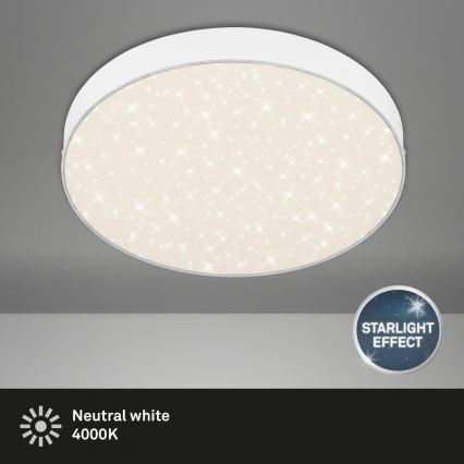 Briloner 7074-416 - LED-kattovalaisin STAR SKY LED/21W/230V 4000K halkaisija 28 cm valkoinen