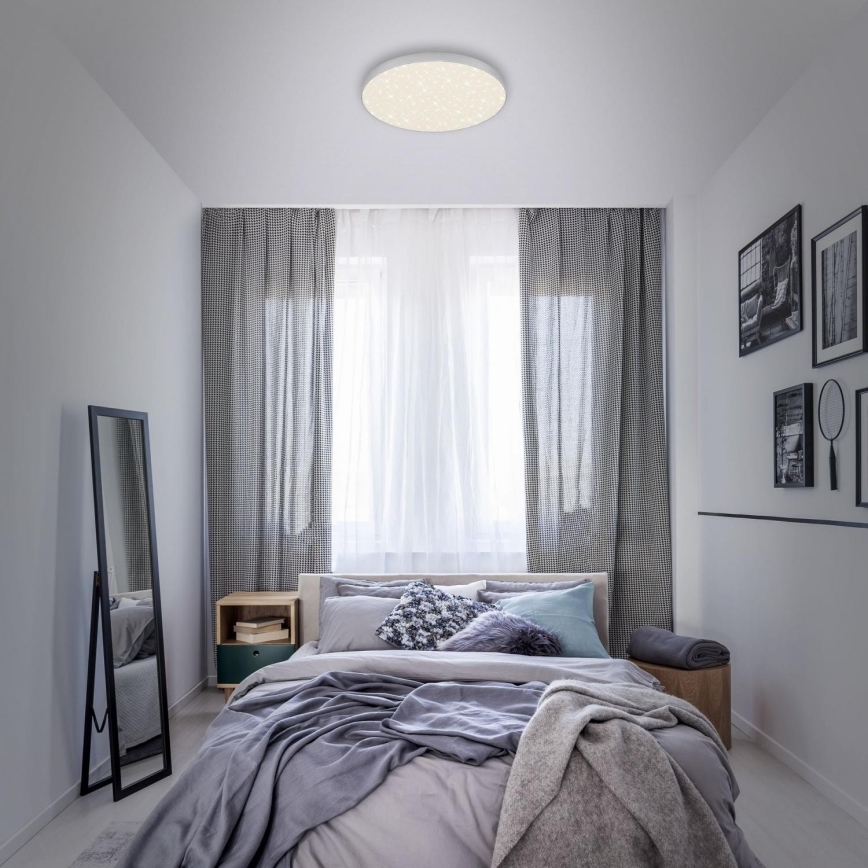 Briloner 7075-414 - LED-kattovalaisin STAR SKY LED/24,5W/230V 4000K halkaisija 38 cm hopea