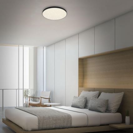 Briloner 7075-415 - LED-kattovalaisin STAR SKY LED/24,5W/230V 4000K halkaisija 38 cm musta