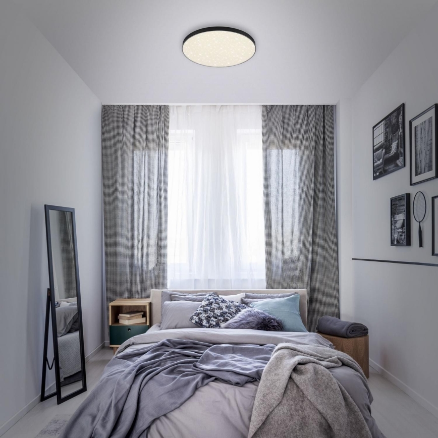 Briloner 7075-415 - LED-kattovalaisin STAR SKY LED/24,5W/230V 4000K halkaisija 38 cm musta