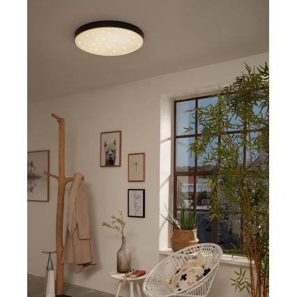 Briloner 7075-415 - LED-kattovalaisin STAR SKY LED/24,5W/230V 4000K halkaisija 38 cm musta