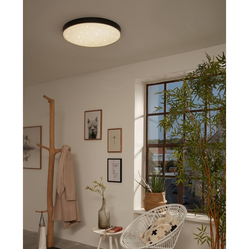 Briloner 7075-415 - LED-kattovalaisin STAR SKY LED/24,5W/230V 4000K halkaisija 38 cm musta