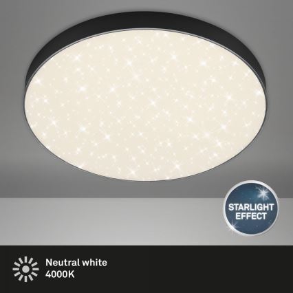 Briloner 7075-415 - LED-kattovalaisin STAR SKY LED/24,5W/230V 4000K halkaisija 38 cm musta