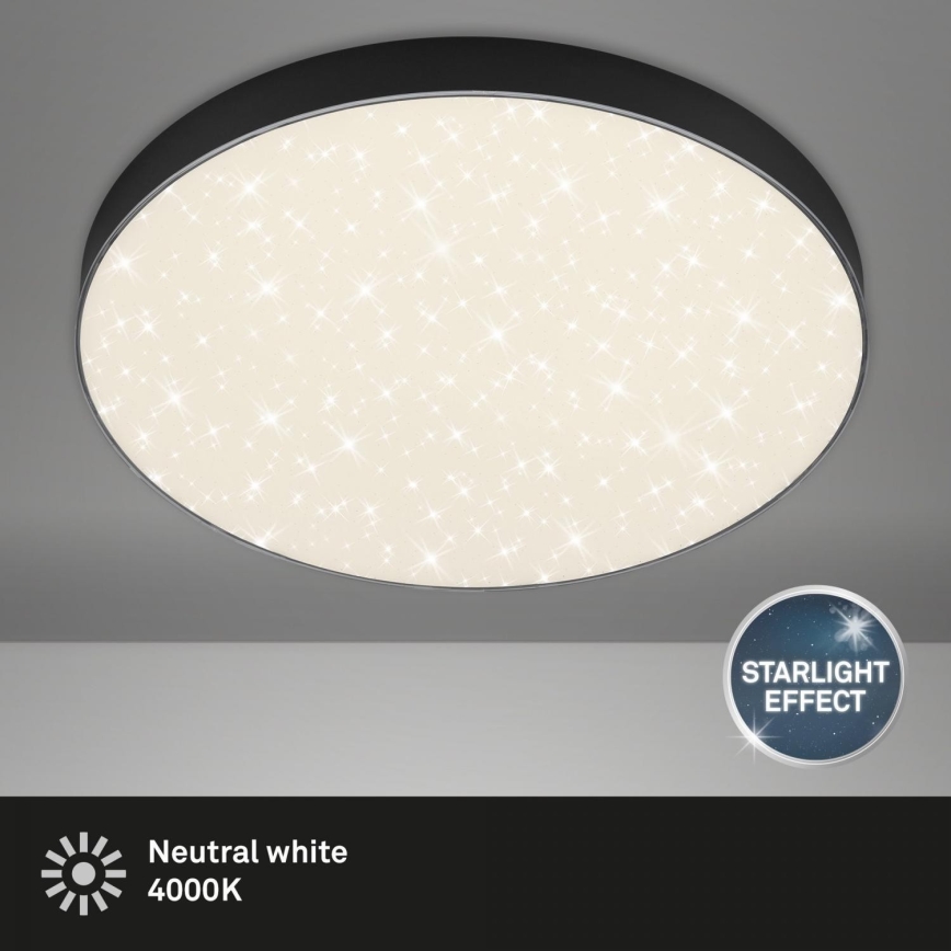 Briloner 7075-415 - LED-kattovalaisin STAR SKY LED/24,5W/230V 4000K halkaisija 38 cm musta