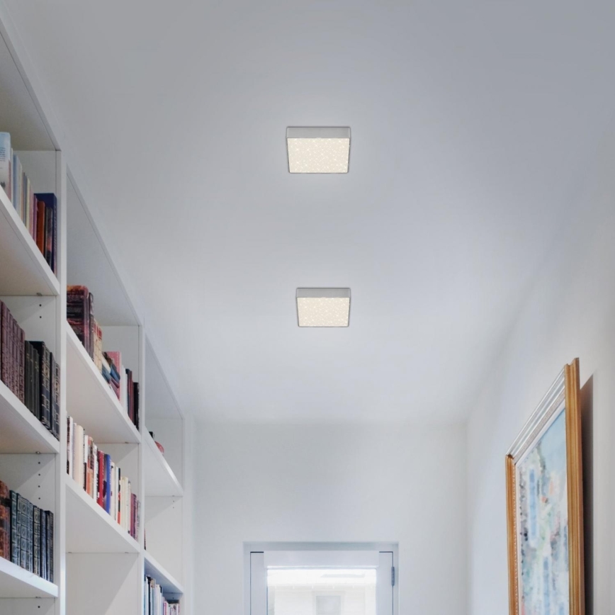 Briloner 7076-414 - LED-kattovalaisin STAR SKY LED/11W/230V 4000K 15x15 cm hopea