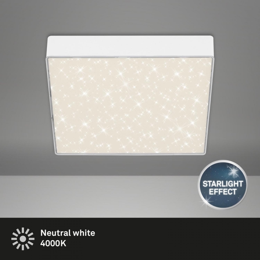 Briloner 7077-416 - LED-kattovalaisin STAR SKY LED/16W/230V 4000K 21x21 cm valkoinen