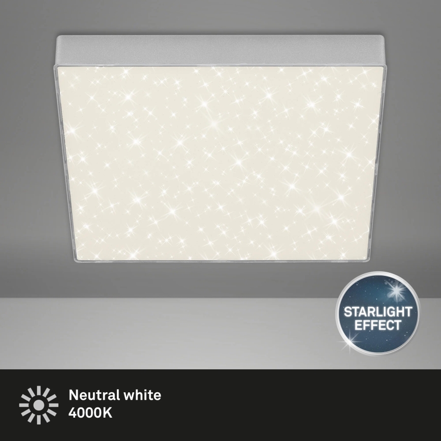 Briloner 7078-414 - LED-kattovalaisin STAR SKY LED/21W/230V 4000K 28x28 cm hopea