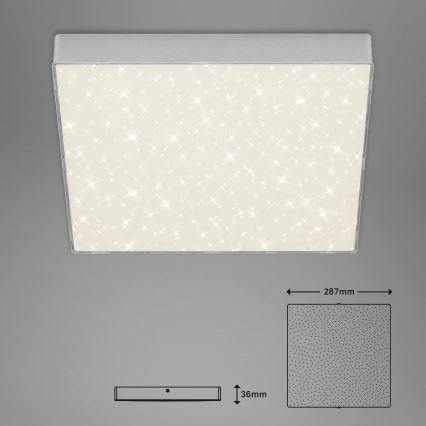 Briloner 7078-414 - LED-kattovalaisin STAR SKY LED/21W/230V 4000K 28x28 cm hopea