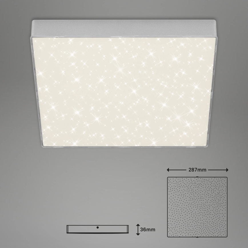Briloner 7078-414 - LED-kattovalaisin STAR SKY LED/21W/230V 4000K 28x28 cm hopea