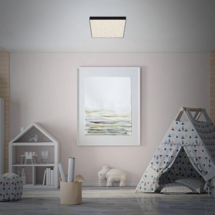 Briloner 7078-415 - LED-kattovalaisin STAR SKY LED/21W/230V 4000K 28x28 cm musta