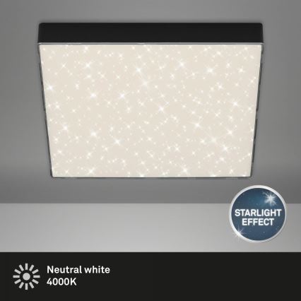 Briloner 7078-415 - LED-kattovalaisin STAR SKY LED/21W/230V 4000K 28x28 cm musta