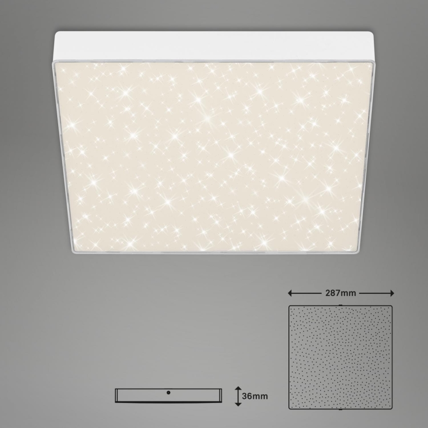 Briloner 7078-416 - LED-kattovalaisin STAR SKY LED/21W/230V 4000K 28x28 cm valkoinen