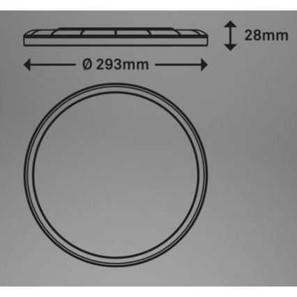 Briloner 7079-015 - Himmennettävä LED-kattovalaisin SLIM LED/18W/230V 2700-6500K + kauko-ohjaus