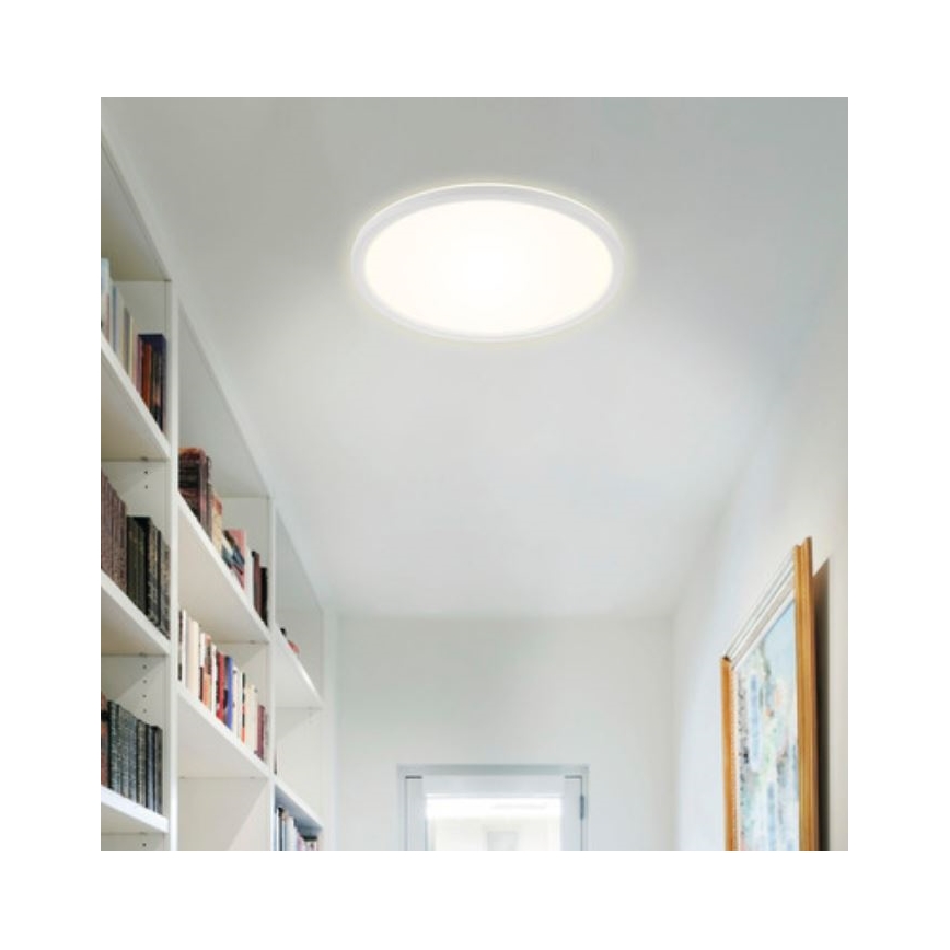 Briloner 7079-016 - Himmennettävä LED-kattovalaisin SLIM LED/18W/230V 2700-6500K + kauko-ohjaus