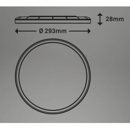 Briloner 7079-016 - Himmennettävä LED-kattovalaisin SLIM LED/18W/230V 2700-6500K + kauko-ohjaus