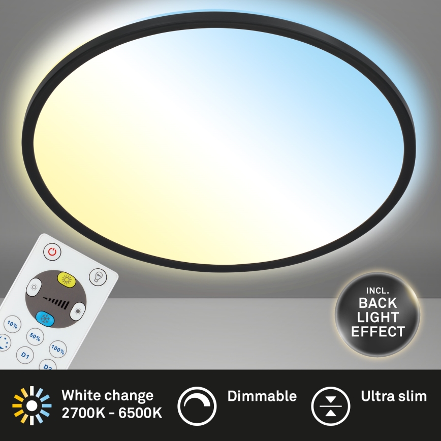 Briloner 7080-015 - Himmennettävä LED-kattovalaisin SLIM LED/22W/230V 2700-6500K + kauko-ohjaus