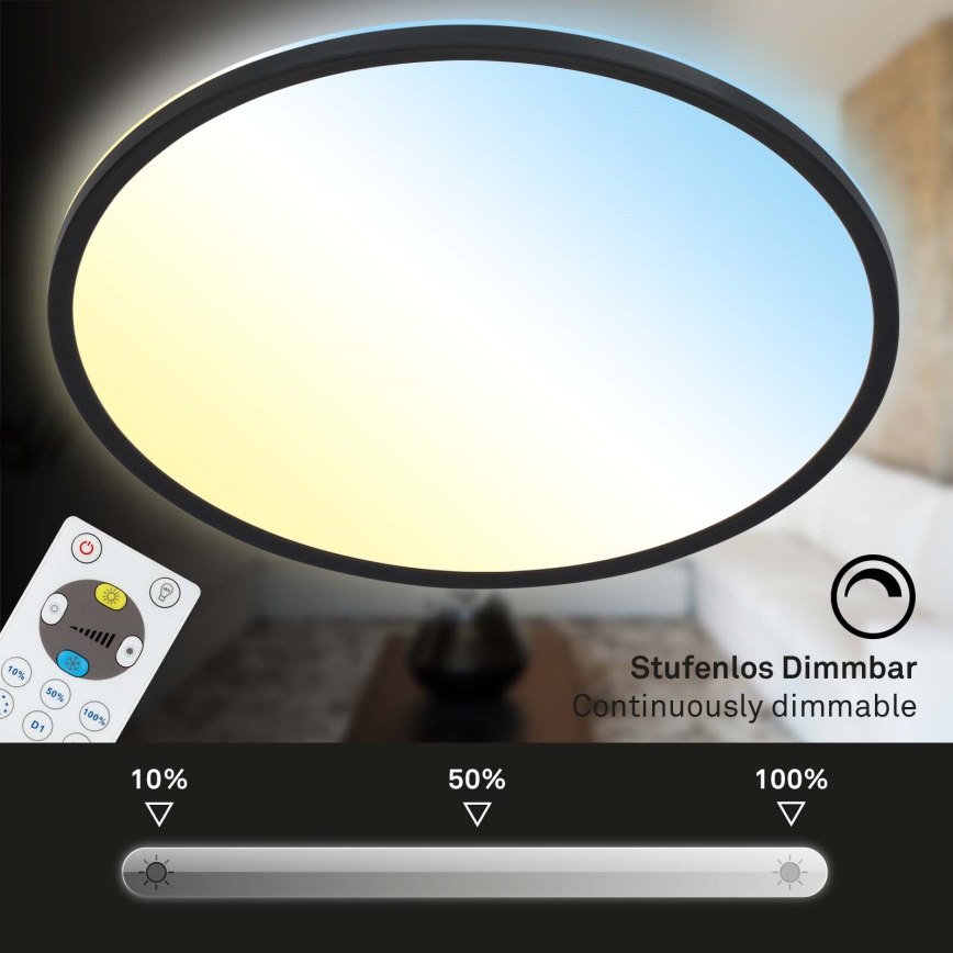 Briloner 7080-015 - Himmennettävä LED-kattovalaisin SLIM LED/22W/230V 2700-6500K + kauko-ohjaus