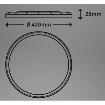 Briloner 7080-015 - Himmennettävä LED-kattovalaisin SLIM LED/22W/230V 2700-6500K + kauko-ohjaus