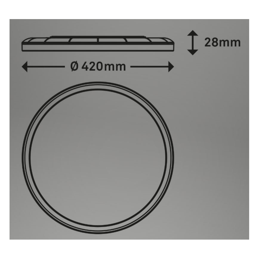 Briloner 7080-015 - Himmennettävä LED-kattovalaisin SLIM LED/22W/230V 2700-6500K + kauko-ohjaus