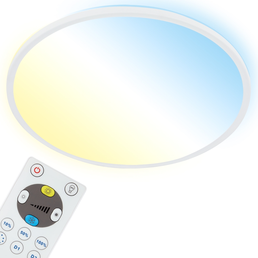 Briloner 7080-016 - Himmennettävä LED-kattovalaisin SLIM LED/22W/230V 2700-6500K + kauko-ohjaus