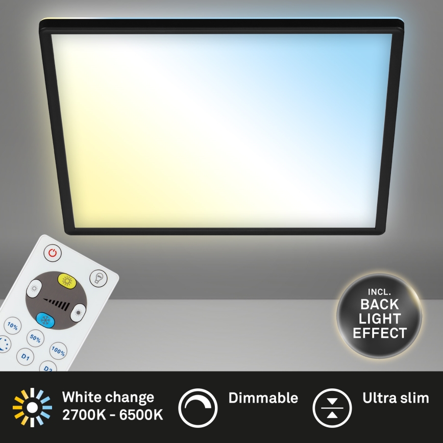 Briloner 7081-015 - Himmennettävä LED-kattovalaisin SLIM LED/18W/230V 2700-6500K + kauko-ohjaus