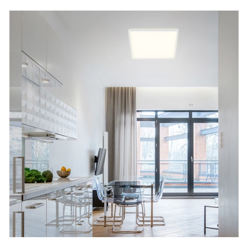 Briloner 7082-016 - Himmennettävä LED-kattovalaisin SLIM LED/22W/230V 2700-6500K + kauko-ohjaus
